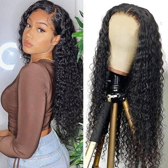 Womens Brazilian Human Long Curly Wavy Hair Wigs 18\